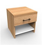 Bedside Table 450Mmh X 400Mmw X 400Mmd 1 Shelf 1 Draw Woodgrain