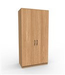 Wardrobe 2 Dr Lockable 1800Mmh X 1200Mmw X 600D Woodgrain