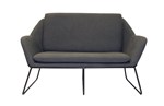 Cardinal 2 Seater Lounge 1335Mmw X 690Mmd X 890Mmh Charcoal Ash Black Powe