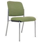 BURO LINDIS VISITOR CHAIR ANTIBACTERIAL OLIVE FABRIC 4 CHROME LEGS NO ARMS