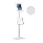 Brateck Antitheft Tablet Kiosk Floor Stand with Catalogue holder