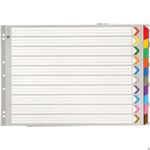 Marbig Dividers Manilla A3 10 Tab 38710 Landscape Plastic Tab Multi Colour