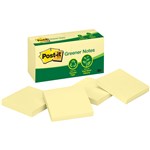 PostIt Notes 654Rp Greener 76X76mm Canary Yellow Pack 12