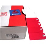 Avery Shipping Tags Size 4 108 x 54 Box 1000 RED