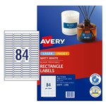 Avery Labels Laser L7656 MultiPurpose 46X1111mm Inkjet White 84Up Pk 25