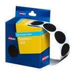 Avery Circle Dispenser Labels Removable 24mm Diameter PK 500 Black