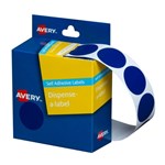 Avery Circle Dispenser Labels Removable 24mm Diameter Pk 500 Blue