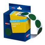 Avery Circle Dispenser Labels Removable 24mm Diameter Pk 500 Green