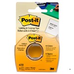 3M Post It Coverup Tape 658 6 Line 254mm X 17700mm White