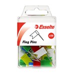 Esselte Pins Flag Pack 50 Asst