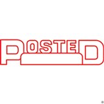 Shiny Stamp Posted Date Red