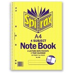 Spirax 606 Notebook 4 Subject A4 320 Pages