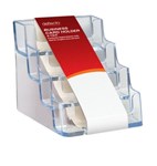 Esselte Business Card Holder 4 Tier 4 Compartments Clear