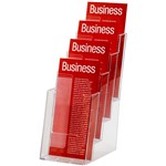 Esselte Brochure Holder Free Standing DL 4 Tier Clear