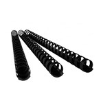 Binding Comb Plastic 6mm 21 Ring Coil Pack 100 Black