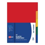 Avery Dividers PP A4 5 Tab Insertable Tab Multi