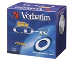 Verbatim 41846 CDR 700mb 52x Jewel Case Silver 10