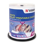 Verbatim 95153 DVDR 16x 47gb Printable White 100