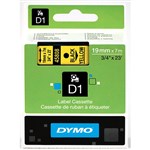 Dymo Labelling Tape D1 19mmx7M 45808 Black On Yellow