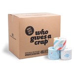 Who Gives A Crap 100 Recycled Toilet Paper 3 Ply 400 Sheets 100X100mm 48