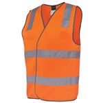 TSCO HiVis Vest Day and Night 6DNSV Fluoro ORANGE LARGE