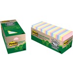PostIt Notes 654R24CpCy Greener Cabinet 76X76mm Pack 24 Pastel
