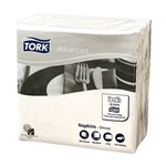 Tork Napkin Dinner 2 Ply Edge Emboss White 100