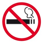 Apli Self Adhesive No Smoking Sign Black Red