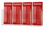 Esselte Brochure Holder Wall Dl 1 Tier 4 Compartments Clear