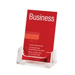 Esselte Business Card Holder Portrait Clear