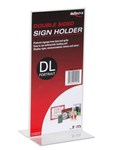 Esselte Sign Menu Holder 47577 Dl Double Sided Portrait Clear