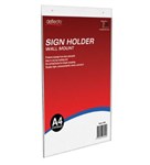 Esselte Sign Menu Holder 47580 A4 Portrait Wall Mount Clear