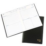 Diary Business PVC Cover A4 2 Days To A Page 2022 BLACK