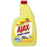 Ajax Cleaner Spray And Wipe Refill Lemon Citrus 750Ml