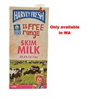 Harvey Fresh Long Life Skim Milk Uht 1L WA Only
