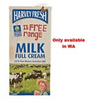 Harvey Fresh Long Life Full Cream Milk Uht 1L WA Only