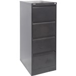 Rapid Filing Cabinet 4 Drawer Go Steel Black Ripple