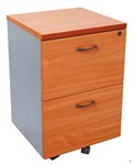 Rapid Mobile Pedestal 2 File Drawer Lockable CHERRYIRONSTONE
