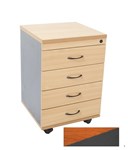 Rapid Mobile Pedestal 4 Drawer Lockable CHERRYIRONSTONE