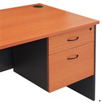Rapid Pedestal Fixed 2 Drawers 1 Pen 1 File CherryIronstone