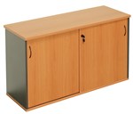 Rapid Worker Credenza 1500X450X730 Lockable CherryIronstone