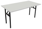 Rapid Folding Table Black Steel Frame 1500X750 Grey Top
