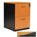 Rapid Mobile Pedestal 2 File Drawer Lockable BeechIronstone