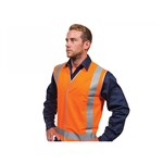 Force360 Day Night Safety Vest Orange With Tape Large