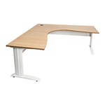 Rapid Span Workstation 1800X1500X700 White Metal Frame Beech Top