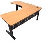 Rapid Span Workstation 1800X1500X700 Black Metal Frame Beech Top