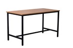 Rapid High Bar Table Black Powdercoated Steel Frame 1800X900X1050H Beech