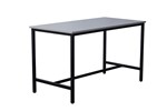 Rapid High Bar Table Black Powdercoated Steel Frame 1800X900X1050H Grey
