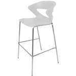 Rapid Bar Stool Taurus Chrome Frame White