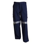 TRU WORKWEAR TROUSERS LIGHTWEIGHT COTTON CARGO POCKETS NAVY REGULAR 82R